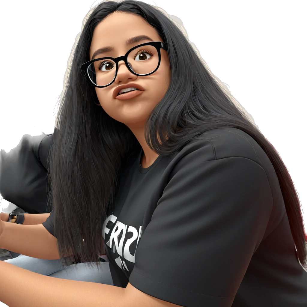 stylish girl in black shirt emoji