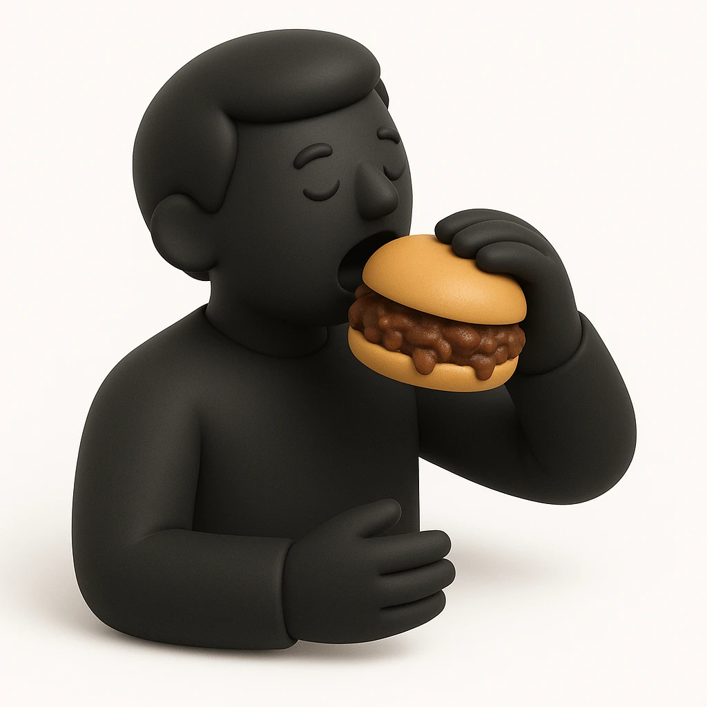 person eating sloppy joe emoji
