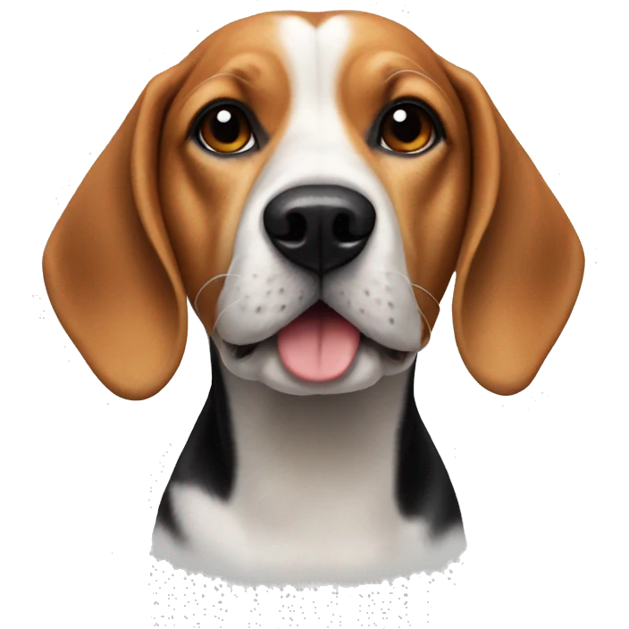 realistic dog beagle portrait close-up emoji