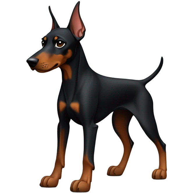 A Doberman pincher emoji