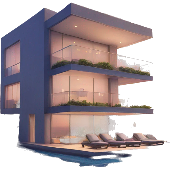 Penthouse with infinity pool emoji