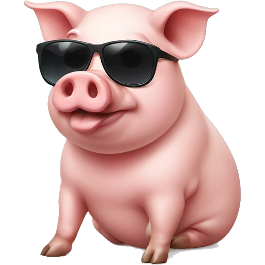 pig with sunglasses emoji