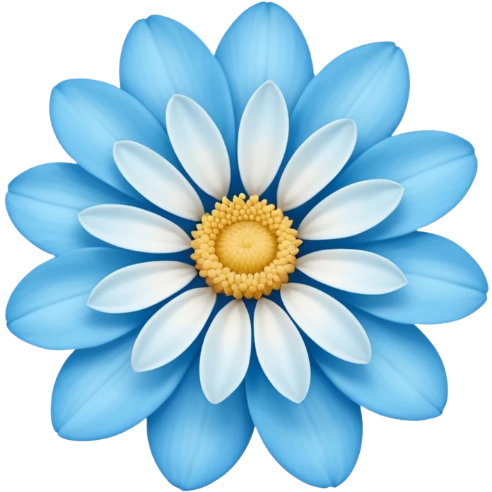 light blue  flower with a white center emoji