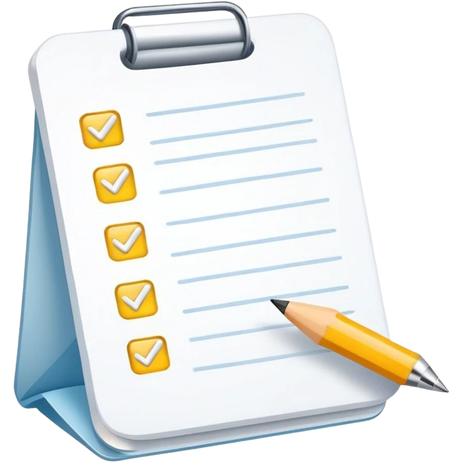 White to do list  emoji