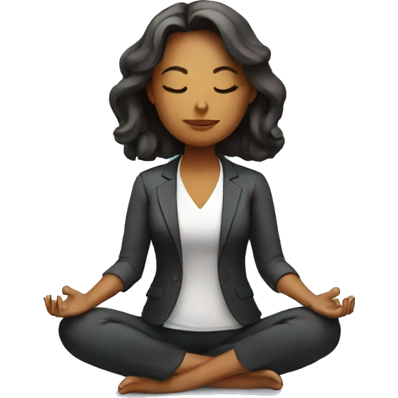 MEDITATING BUSINESS WOMAN emoji