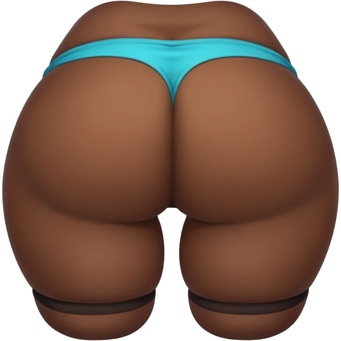 Cartoon chubby black ass bent over emoji