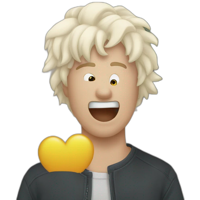 Ein Herz in der Mitte steht Ein M emoji