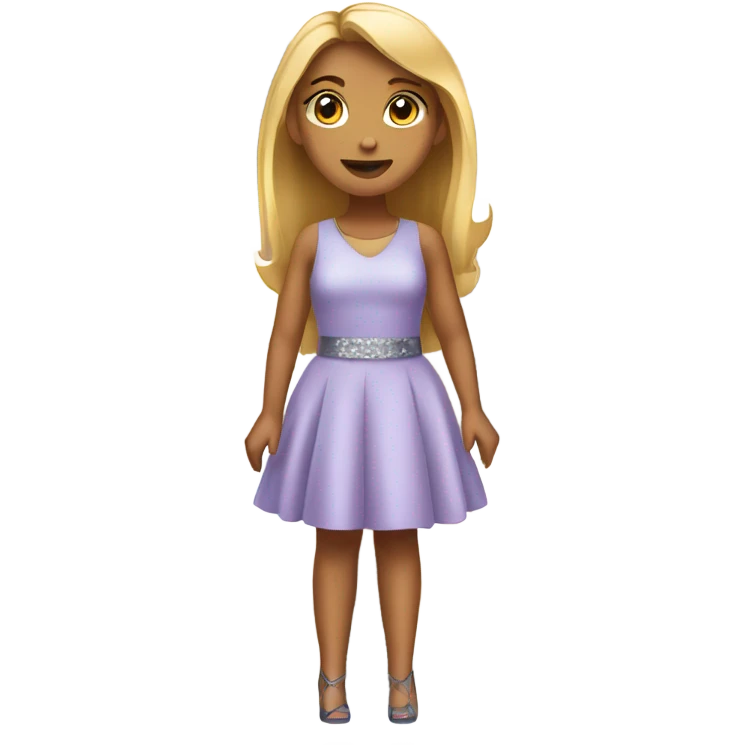A girl in a very beautiful and very short dress and very high heels  emoji