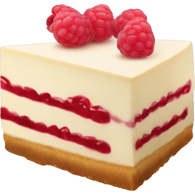 Cheesecake with raspberries emoji