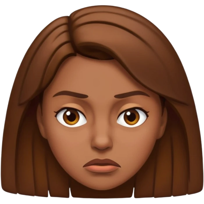 emoji femme brune très vexée  emoji