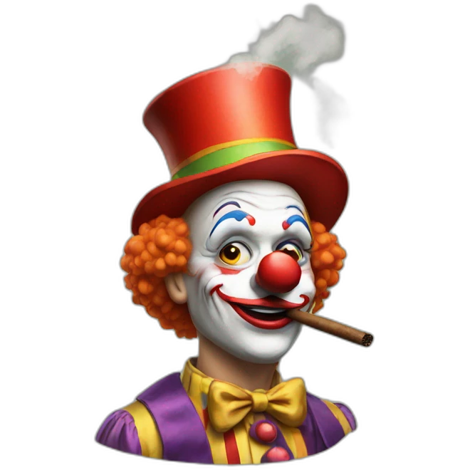 clown smokes cigar emoji