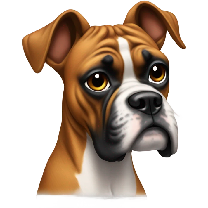 boxer dog with boxer outfit emoji