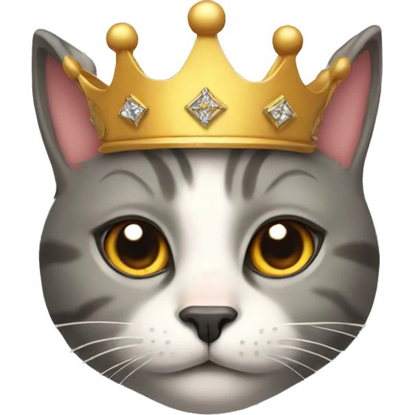 A cat with a crown emoji