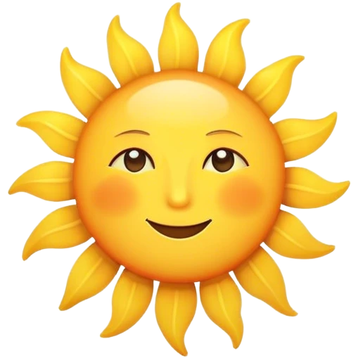 Sun with good morning text emoji