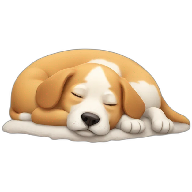 a sleeping dog emoji
