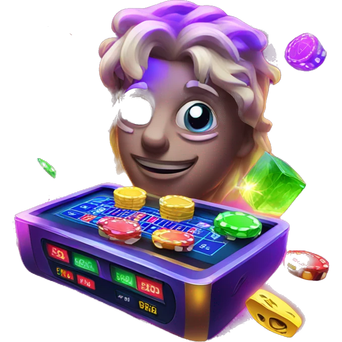 gambling with neon elements emoji