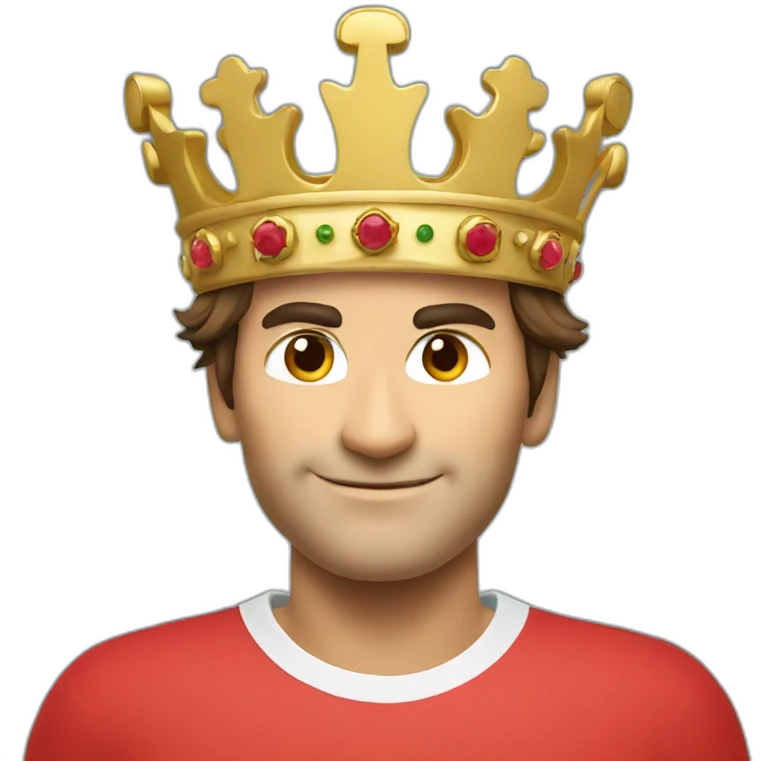 roger federer with crown emoji