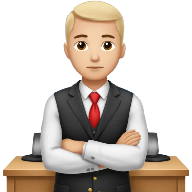 Mach mir einen Trader der an der börse arbeitet mit verschrenkten armen emoji