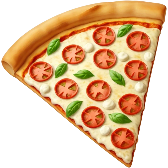 pizza Margherita slice (basil) emoji