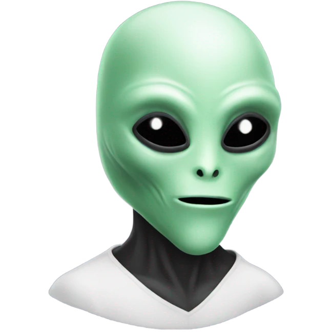 Alien wearing an anonymous mask emoji