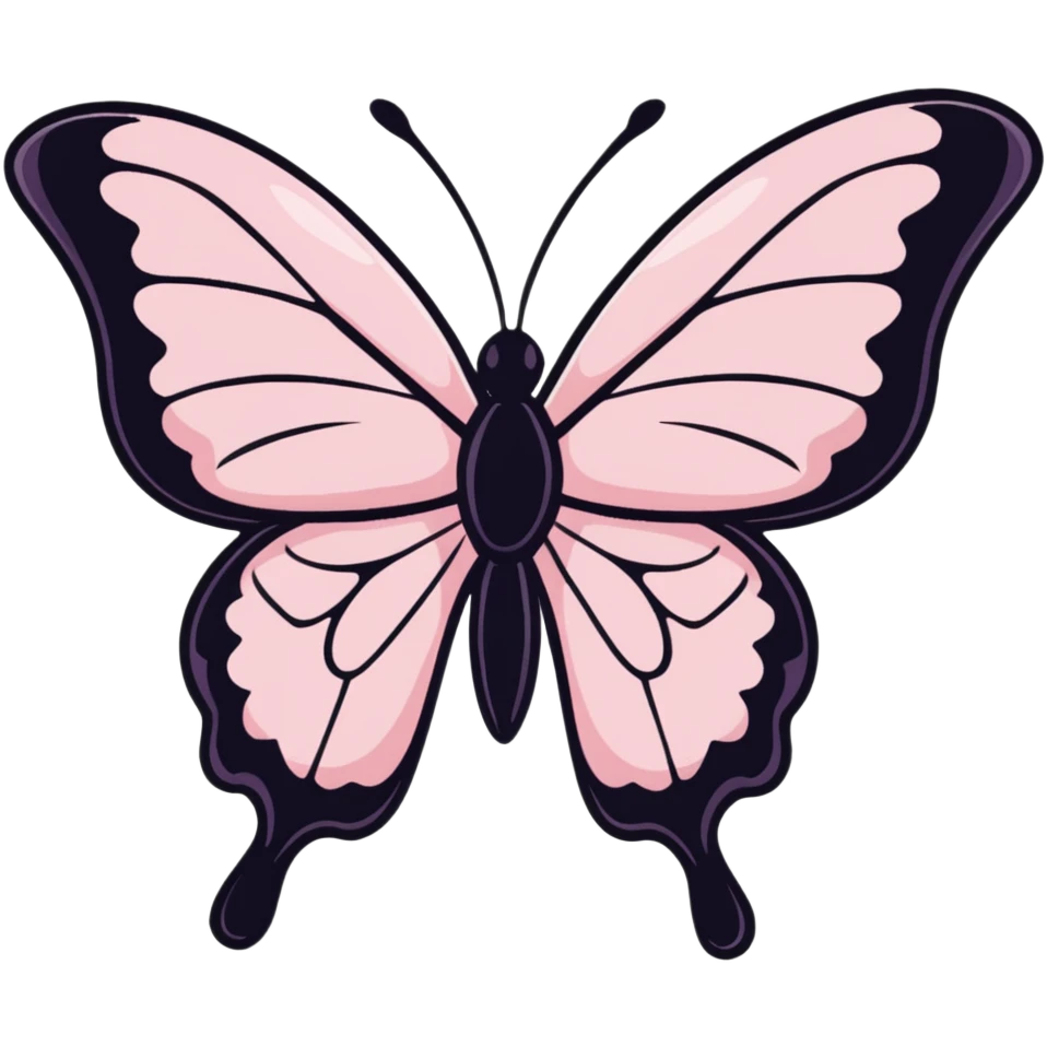 Light pink pearlescent butterfly emoji