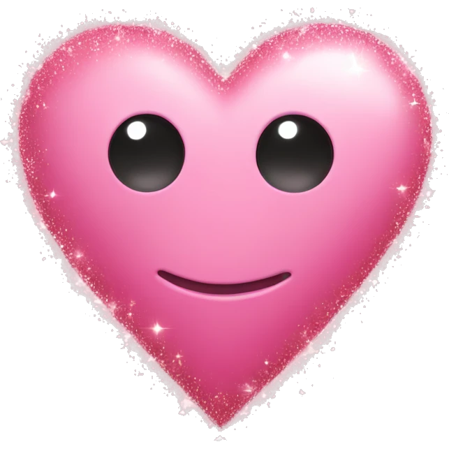 Pink heart with some little sparkle  emoji