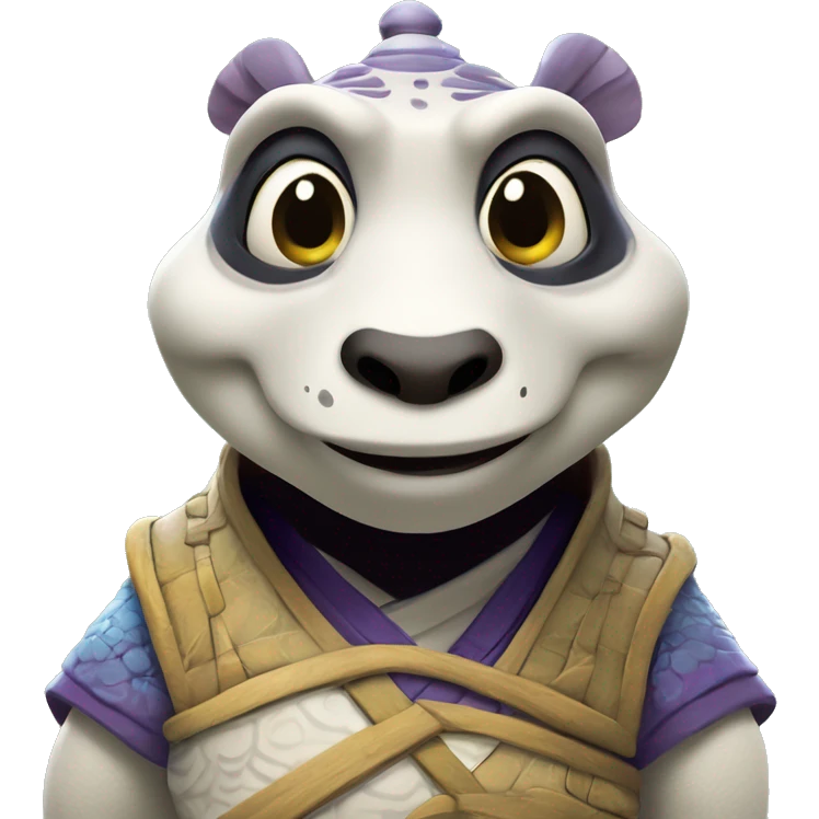Design a colorful, vibrant, illustrated, and cartoony Master Oogway icon inspired by the movie 'Kung Fu Panda' Master Oogway must face the camera directly. emoji
