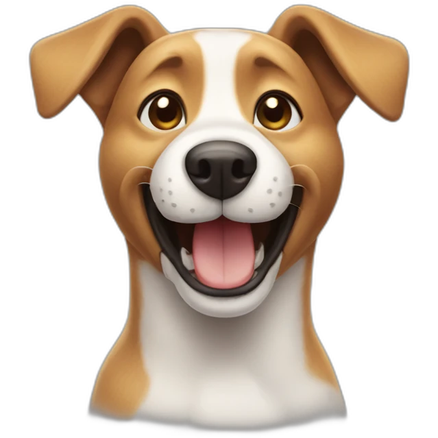 happy dog like man emoji