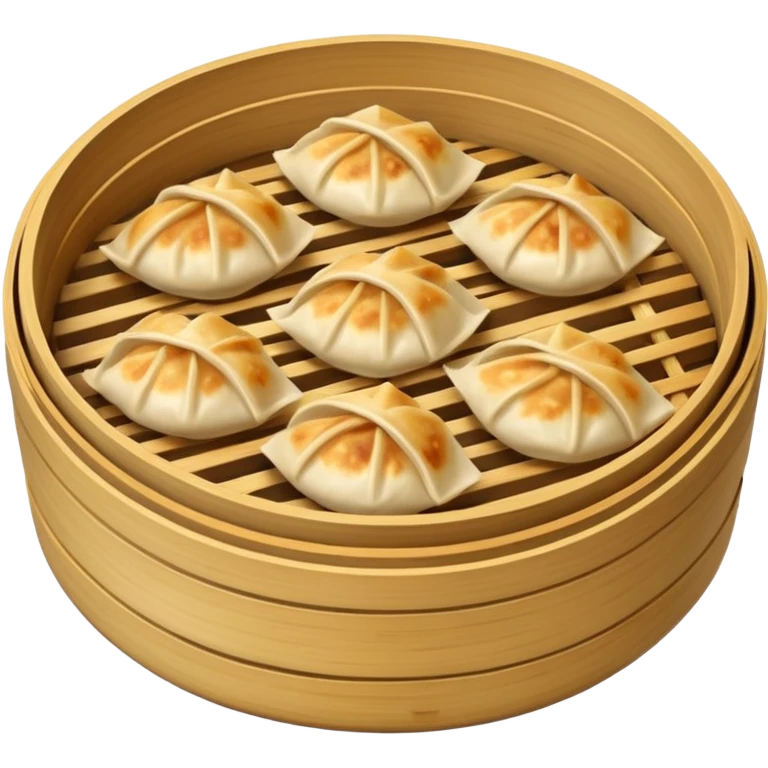 gyoza in bamboo steamer emoji