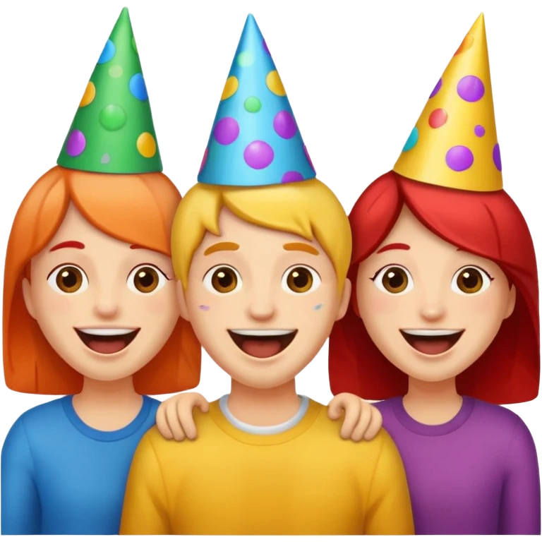 Group of friends drunk emoji