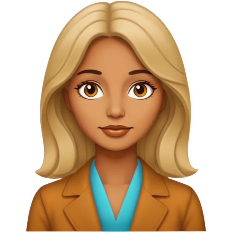 Retro 70s woman face emoji