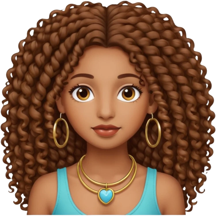 Brown girl aesthetic emoji