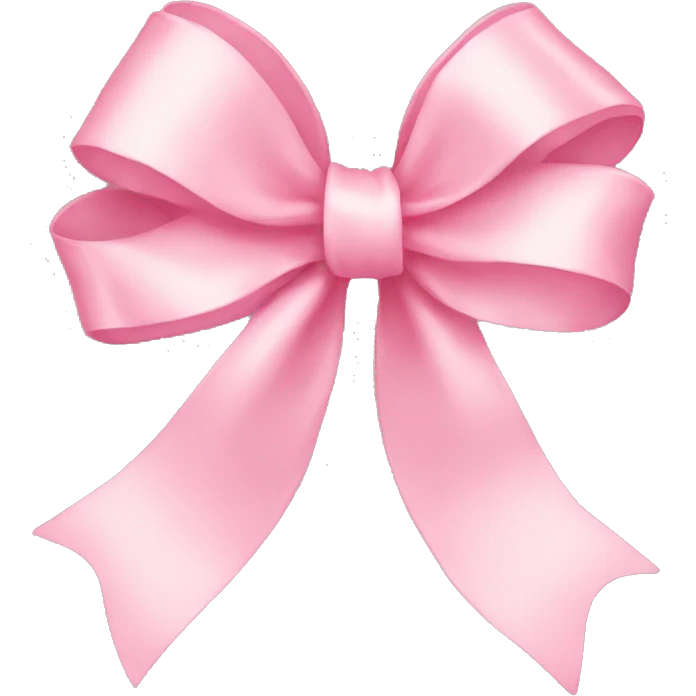 light pink ribbon bow emoji