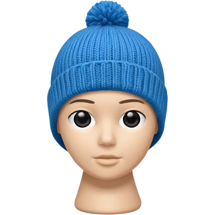 Blue beanie no human emoji