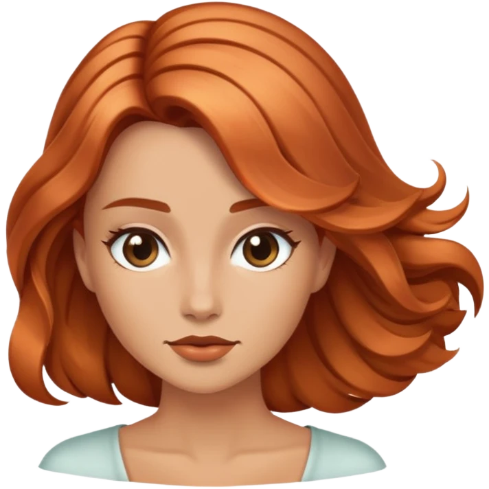 Woman with hair Copper  emoji
