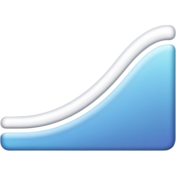 White line that is turning up emoji