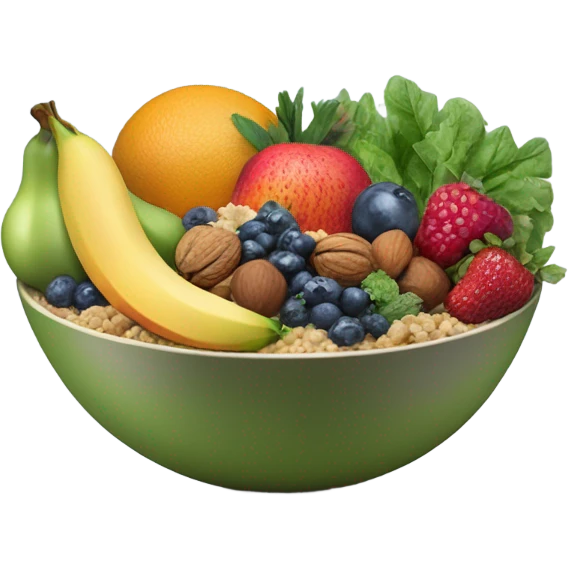realistic bowl of healthy food emoji