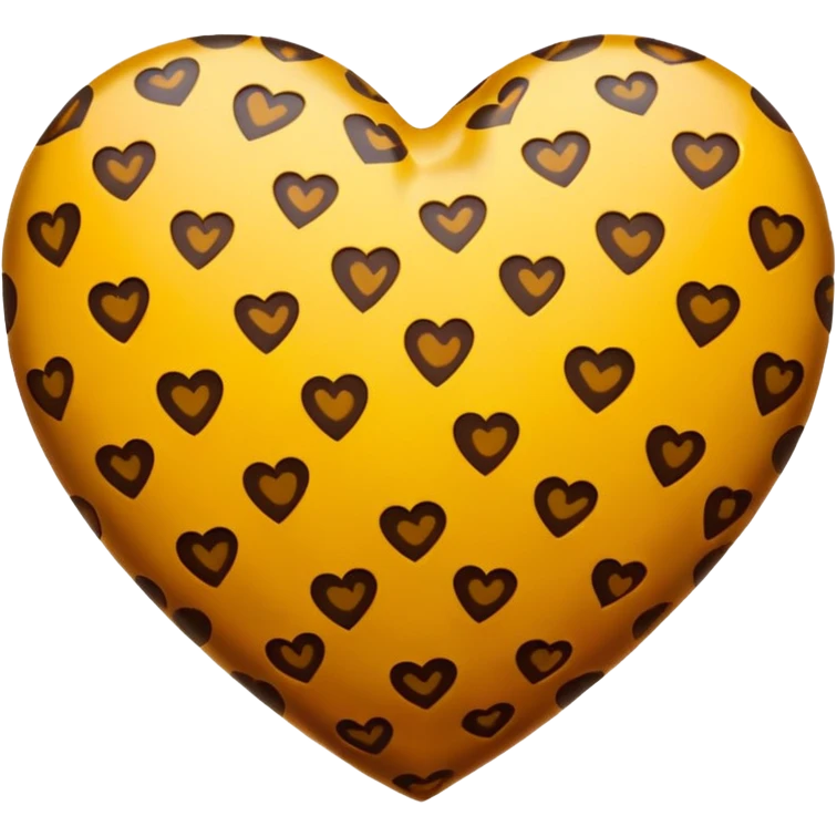 Leopard heart with fat emoji
