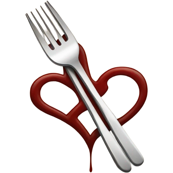 fork with a broken heart emoji
