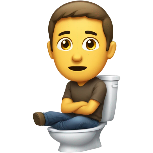 Man in toilet emoji