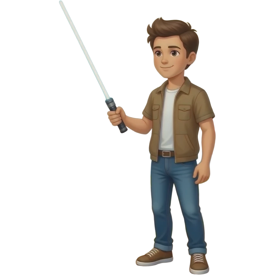 super emojiscom bro close to a lighthouse 3d close to the ocean with star wars emoji