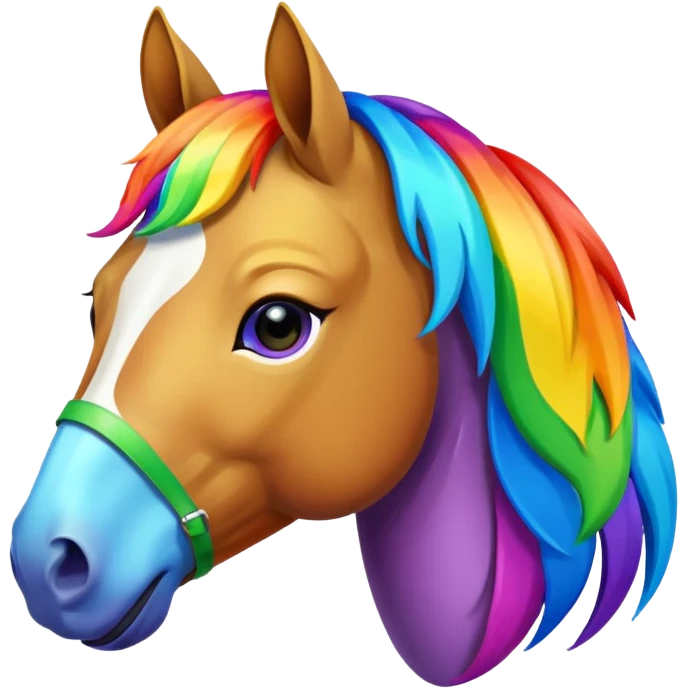 Rainbow horse emoji