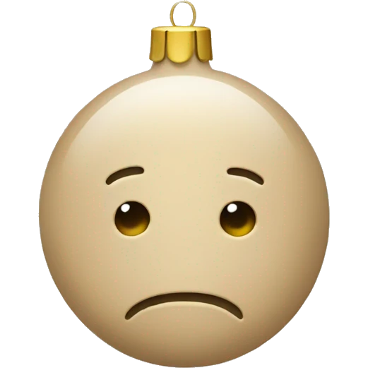 beige christmas ornament emoji