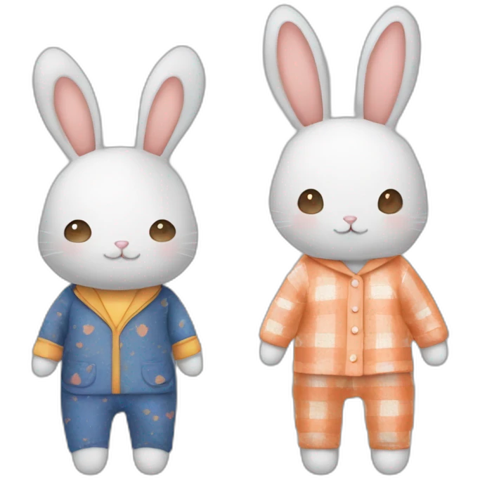 Lapin mignon and pajamas carotte emoji