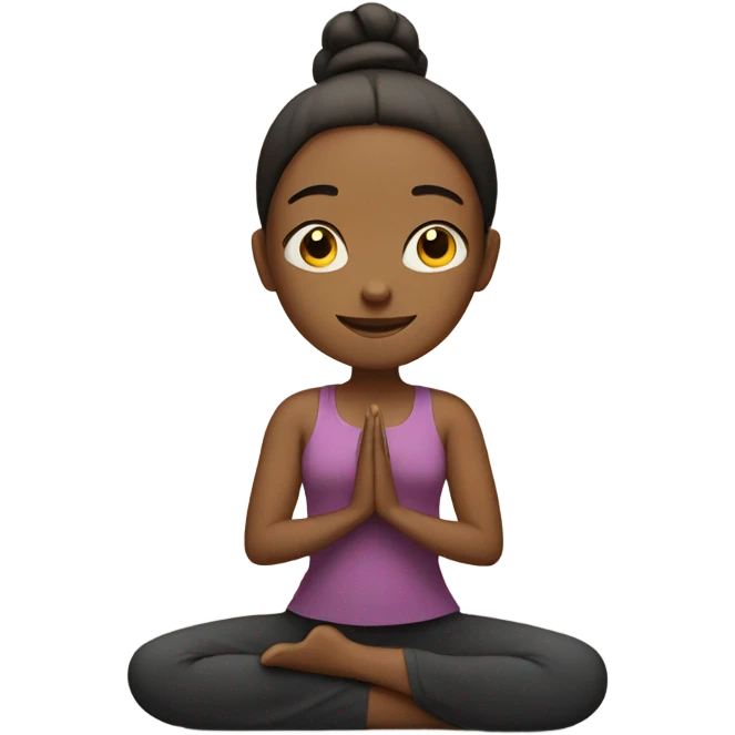 A girl doing yoga emoji
