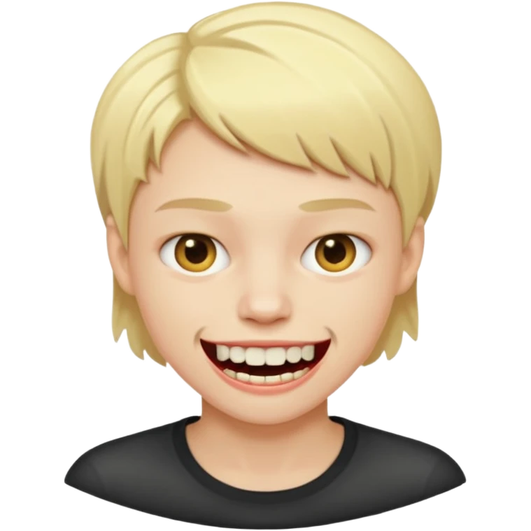 blonde short hair vampire emoji