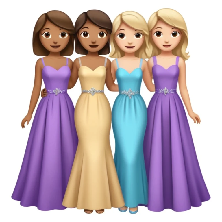 girls in a prom emoji