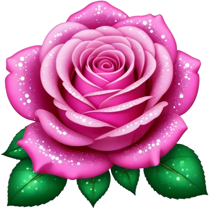 pink roses with glitter emoji