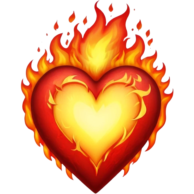 cœur enflammé  emoji