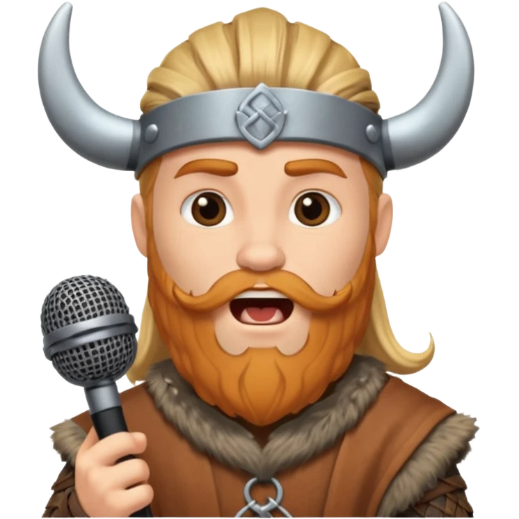 viking singing with micro emoji